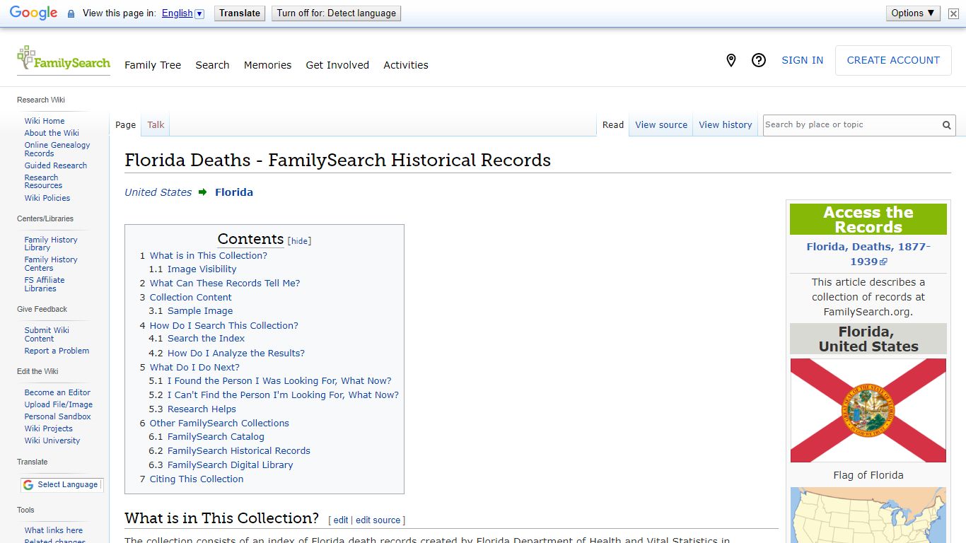 Florida Deaths - FamilySearch Historical Records